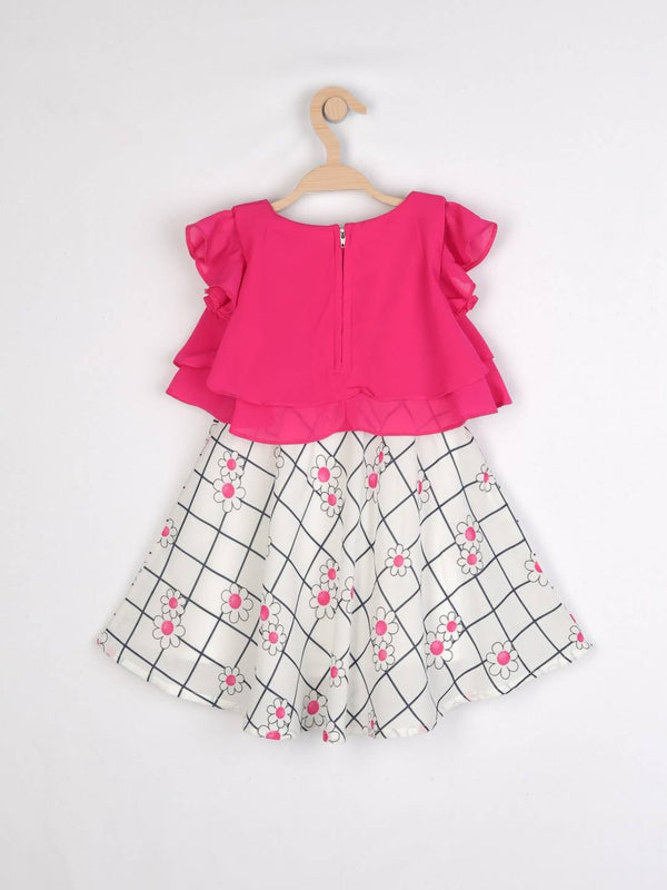 Peppermint Girls Pink Printed Dress 12984 2