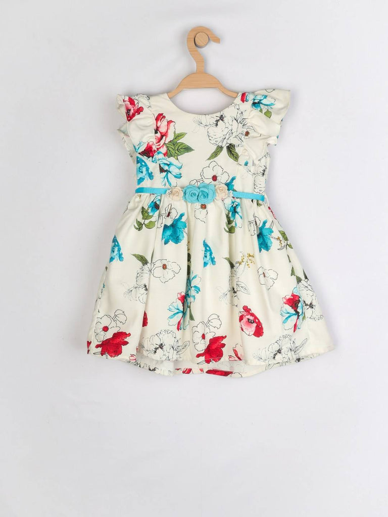 Peppermint Girls Assorted Printed Dress With Belt 13024 1