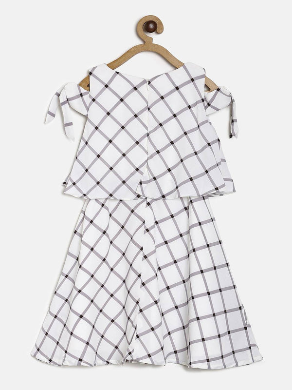 Peppermint Girls Off White Printed Dress 12997 2
